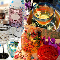 Pintura de cristal, pintura de vidrio teñido, pintura de color de vidrio para botella de vino, bombillas y cerámica (12 colores x 0.84 fl.oz) - Arteztik