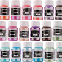 NODDWAY polvo de pigmento metálico de cambio de color en 18 colores, polvo de microperlas finas, tinte de resina epoxi para joyería de resina, fabricación de vasos, bricolaje - Arteztik
