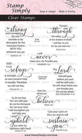 Sello simplemente transparente con sellos Fear Not encourage Words Christian Religious de 4.0 x 6.0 in – 8 piezas - Arteztik
