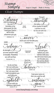 Sello simplemente transparente con sellos Fear Not encourage Words Christian Religious de 4.0 x 6.0 in – 8 piezas - Arteztik