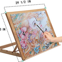 Falling in Art 4-Position Wood Drafting Table Easel Drawing and Sketching Board, 17 1/10 Inches by 12 1/2 Inches