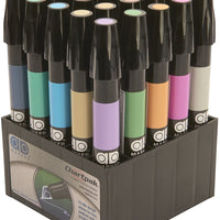 Chartpak marcadores AD, Tri-Nib, director de arte de 25 colores surtidos en cubo para mesa, 1 cada uno (K), Multicolor
