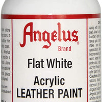 Angelus Pintura para cuero, 4 onzas, color blanco plano, 5 unidades - Arteztik