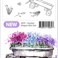 Arte Impresiones – Acuarela se aferran sello de hule – Mini Jardín Wagon - Arteztik