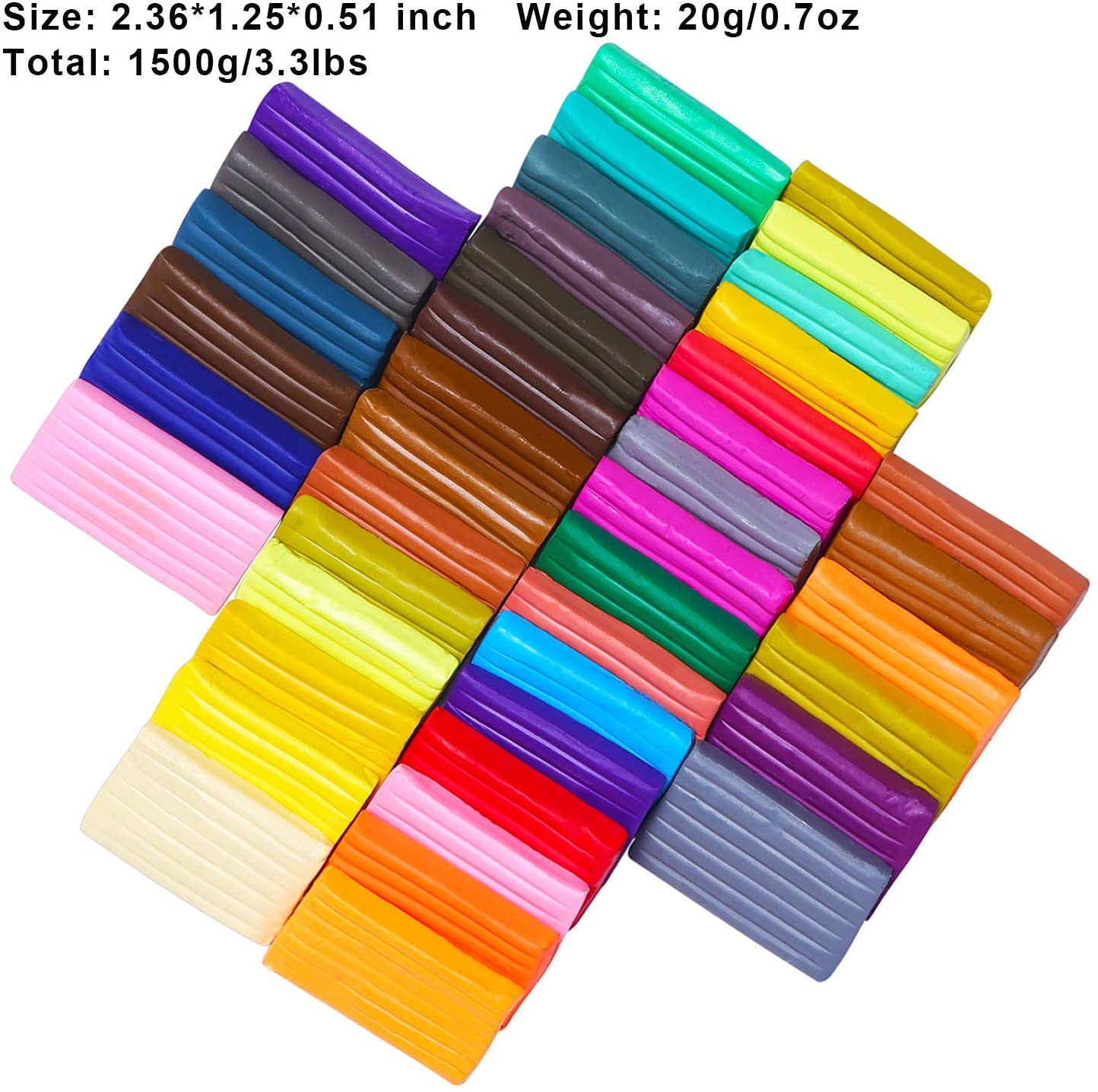 50 arcilla polimérica colorida – arcilla de modelado para hornear