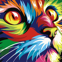 Pintura al óleo DIY Newsight Paintworks pintura por número para niños y adultos (16" x 20" Color Cat) - Arteztik