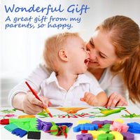 LiteBee Juego de pintura para niños de aprendizaje temprano, 42 piezas, kit de pintura divertido, para niños y niñas - Arteztik