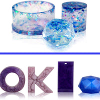 FansArriche - Resina epoxi de 1.5 fl oz, transparente para arte, joyería, artesanía y joyería, resina epoxi de 2 partes, resina epoxi no tóxica con 4 cuentagotas - Arteztik