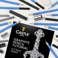 Juego de lápices para dibujar y bosquejar, 26 piezas de Castle Art Supplies. - Arteztik