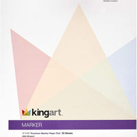 KingART 632-2 papel 60 libras (90G), 11.0 in x 14.0 in, 25 hojas, 2 unidades de almohadillas marcadoras de manga, blanco 2 piezas - Arteztik