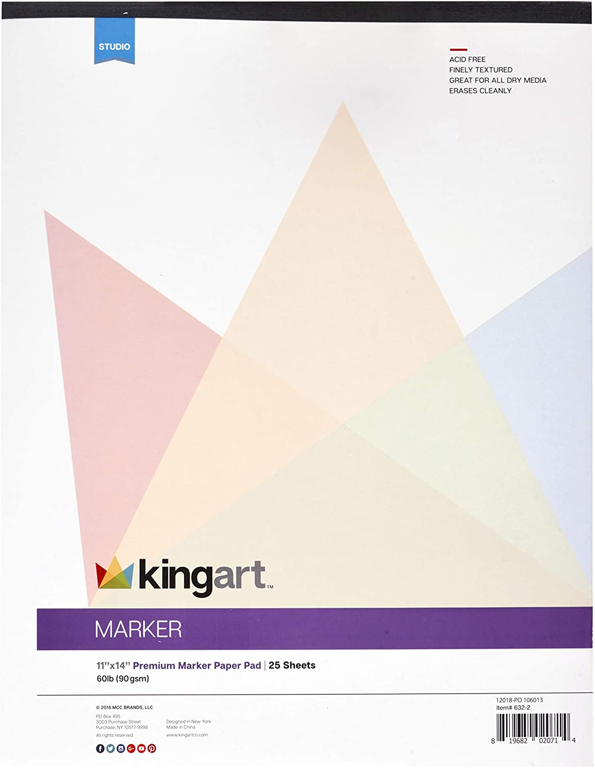 Kingart Sketch Pad 9 inchx12 inch -100 Sheets