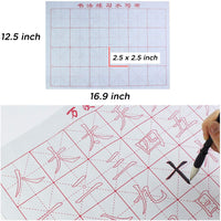 Juego de pinceles para caligrafía china, regrabable, tela con cepillo para principiantes - Arteztik