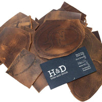 Hide & Drink, rascadores de piel con bufandas para artes y manualidades, hasta 5.0 in de largo, diferentes anchuras (12 onzas paquete) color marrón - Arteztik