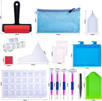 Kit de herramientas y accesorios de pintura de diamantes 5D con rodillo de pintura de diamante y caja de bordado de diamantes para adultos o niños - Arteztik
