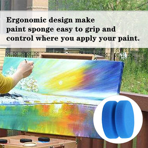 Astarexin - Esponjas de pintura redondas para aplicar esponjas de acuarela, 4 unidades, color azul - Arteztik