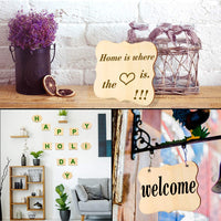 Adornos de madera sin terminar, PETUOL DIY 32 piezas de 3.9 x 3.0 in creativo irregular en blanco rebanadas naturales de madera para manualidades, pintura, pirografía, escritura, accesorios para fotos, posavasos y decoraciones del hogar - Arteztik