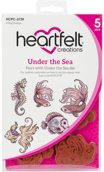 Heartfelt Creations – Juego de sellos para estampado (goma Bajo el mar Coral, hcpc3739 - Arteztik