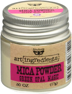 Prima de Marketing finnabair Arte ingredientes polvo de mica, 0,6 oz, Verde Iridiscente - Arteztik