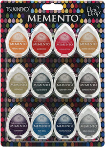 Tsukineko MD012300 Memento Dew Drops - Juego de 12 almohadillas de tinta, resistentes a la decoloración - Arteztik
