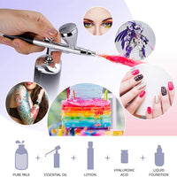 TUSY kit de aerógrafo automático inalámbrico recargable, kit de pistola de aerógrafo portátil para decoración de tartas, maquillaje, coloración de modelos, tatuajes, colorear uñas, dibujo artístico - Arteztik