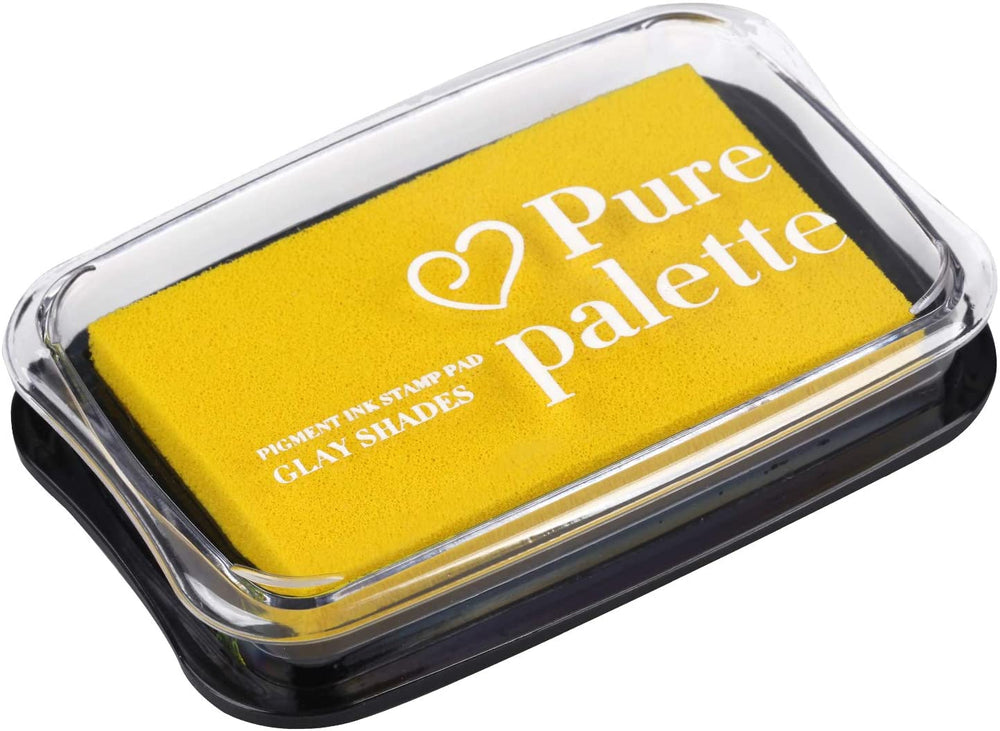 Fstaor - Almohadilla de tinta para sellos de goma, 4 almohadillas de tinta de 2.4 in, color amarillo - Arteztik