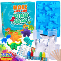 Dinonano Dino - Kit de jabón para hacer jabón de dinosaurios con base de jabón para hacer jabón STEM, kit de ciencia y manualidades para niños de 5 6 7 8 9 años + niños niñas juguetes - Arteztik