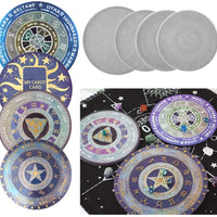 Iriisy - Molde de silicona para placa de astrología (4 unidades, diseño de luna, estrella, tarot y tarot) - Arteztik