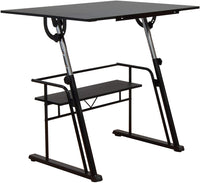 STUDIO DESIGNS Zenith Craft Mesa de dibujo de escritorio, mesa de dibujo superior, ajustable, mesa de dibujo, escritorio, escritorio, escritorio, color negro, 13340 - Arteztik
