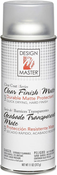 Spray en aerosol para terminaciones de decoración del hogar DM-HDF-169 Design Master, 11 onzas, mate transparente - Arteztik