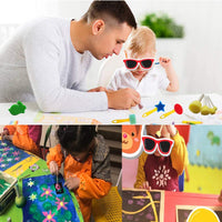 Himeeu 53 piezas de esponjas de pintura, kits de herramientas de arte para niños, herramientas de dibujo para manualidades, esponjas redondas, color al azar - Arteztik