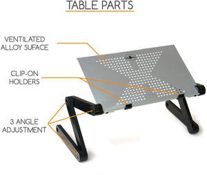 MyDeal Products QuickLIFT caballete de arte portátil ajustable para dibujar y pintar en mesa/cama/sofá/suelo. Uso con libro de bocetos, lienzo y otros medios. - Arteztik