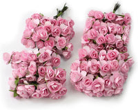 Sorive 144 tarjetas de boda de papel artificial, diseño de rosas (blanco) - Arteztik
