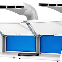 VIVOHOME - Cabina de aerografía portátil de doble unidad con iluminación LED para modelo, tarta, manualidades, uñas, juguete - Arteztik