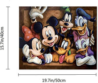 Karyees Kit de pintura por números de 20.0 x 16.0 in, pintura al óleo por números Mickey &Duck DIY lienzo por números de pintura acrílica, kits de manualidades para decoración de pared del hogar, Mickey Mouse y Donald Duck - Arteztik

