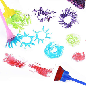 Nuolate2019 - Juego de pinceles de esponja para pintura de niños (42 piezas) - Arteztik