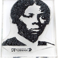 Harriet Tubman - Sello y almohadilla de tinta de acrílico transparente de 0.5 in de grosor, para 20 billetes de dólar - Arteztik