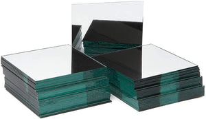 Azulejos de espejo cuadrados para manualidades (4 pulgadas, 50 unidades) - Arteztik