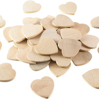 Ronda Forma de Corazón Unfinished 1.3" Madera Cutout chips de círculos para Juego de tablero piezas, Arts & Crafts Proyectos, ornamentos (50 piezas) por Super Z Outlet - Arteztik