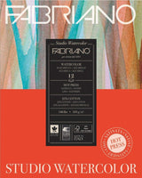 Fabriano Studio - Bloc de papel acuarela (9 x 12 HP, 10.58 oz/m², 140 lb) - Arteztik
