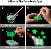 Glow in The Dark Pigment Powder with Lamp, Safe Long Lasting Self Glowing Dye, Epoxy Resin Luminous Powder for DIY Nail Art, Slime Acrylic Paint, Fine Art and DIY Crafts (12 Colors 20g/ 0.7oz Each) - Arteztik
