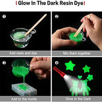Glow in The Dark Pigment Powder with Lamp, Safe Long Lasting Self Glowing Dye, Epoxy Resin Luminous Powder for DIY Nail Art, Slime Acrylic Paint, Fine Art and DIY Crafts (12 Colors 20g/ 0.7oz Each) - Arteztik
