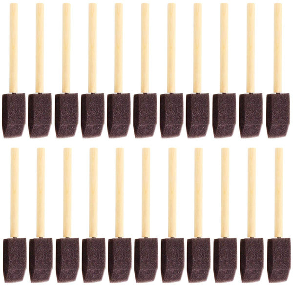 YG_Oline - Juego de 48 pinceles de pintura con mango de madera para niños, color negro - Arteztik