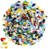 Csdtylh 1000 piezas de mosaico de colores mezclados mosaico de vidrio piezas para decoración del hogar o bricolaje manualidades, cuadrado (forma mixta) - Arteztik
