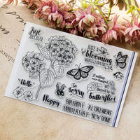 Tikkii - Sellos de silicona para hacer tarjetas y álbumes de recortes, diseño de mariposas y flores (2 unidades) - Arteztik