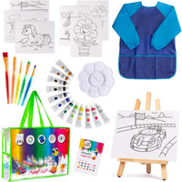 Set de pintura para niños - 27 piezas juegos de pintura para niños, suministros de pintura para dibujo, arte de los niños pintura sobre lienzo - Arteztik