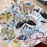 Juego de 120 pegatinas para álbumes de recortes, planificador de diarios, manualidades, álbumes de recortes, 30 diseños cada uno (conejo de mariposa) - Arteztik
