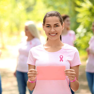 300 piezas de calcomanías de cinta rosa para concienciación sobre el cáncer de mama, 12 unidades de pulseras de goma para eventos de caridad, suministros para fiestas - Arteztik