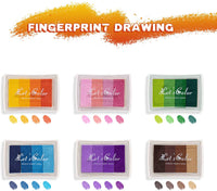 Craft Ink Pad - Juego de 6 almohadillas de tinta lavables para sellos para niños, 24 colores - Arteztik
