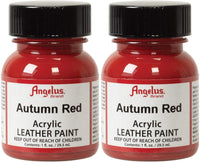 Angelus Pintura acrílica para cuero, color rojo otoño, 5 unidades - Arteztik
