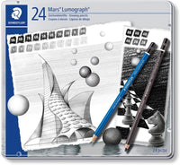 Staedtler 100G24S Mars Lumograph - Lápices de dibujo (24 unidades) - Arteztik
